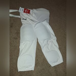 NWT/ Russell Athletic White PADDED Sports Pants / Size : Adult MEDUM